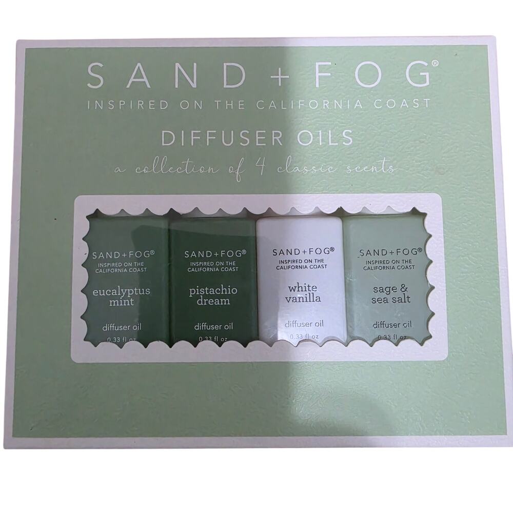 Sand + Fog Fragrance Diffuser Oil Set of four Inspired on the California Coast 2